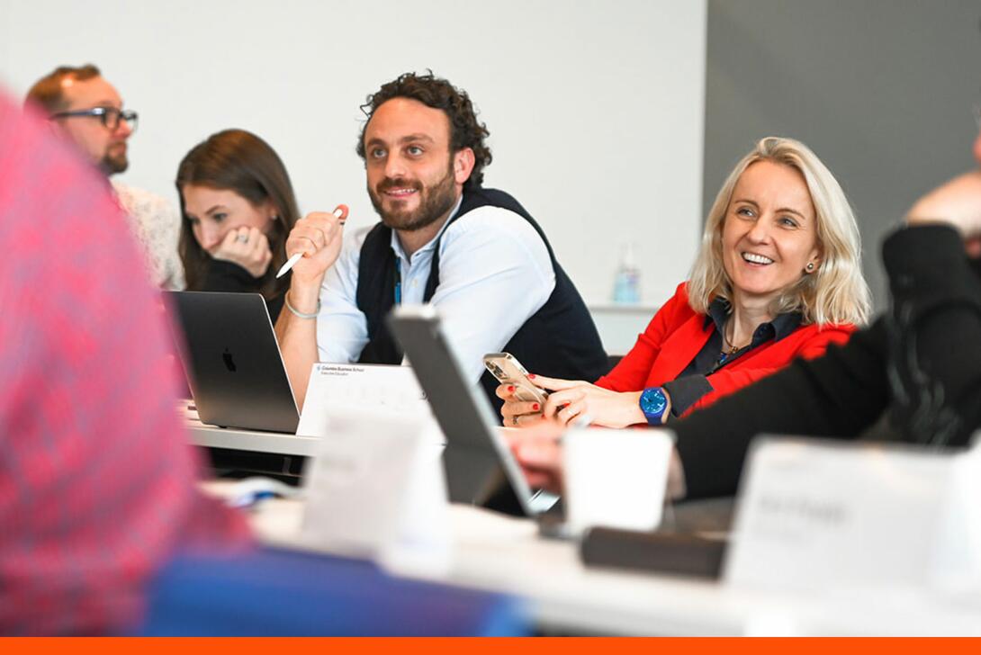 Investors and working professionals attending classes at Columbia Business School Executive Education’s financial technology (Fintech) certification training program, titled Future of Finance: Leveraging Fintech Innovation.