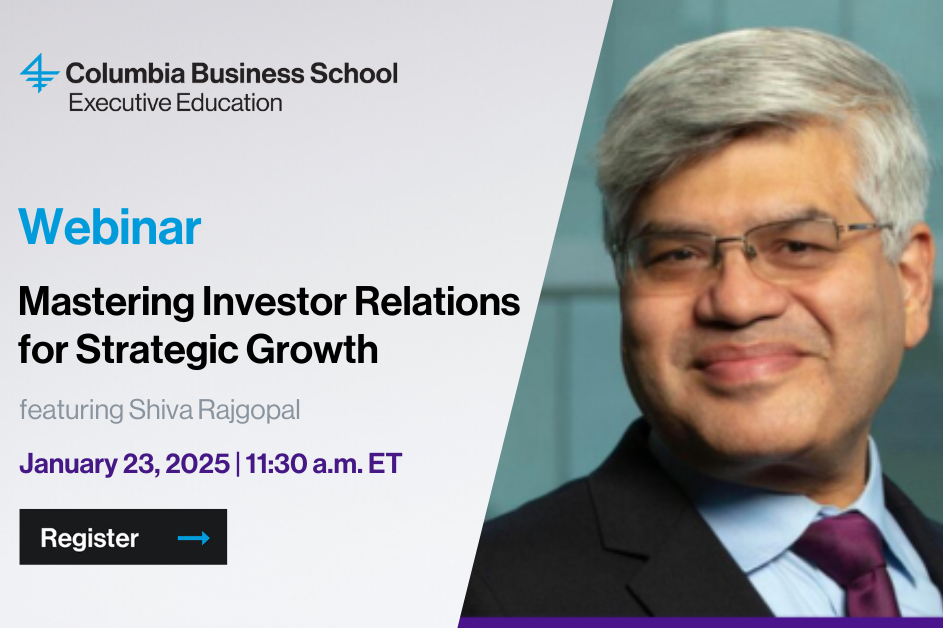 Managing Investor Relations Webinar